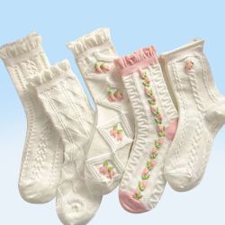 nbnsen南博耐森jk袜子女中筒堆堆袜夏季薄款夏天ins潮涤棉可爱日系