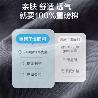 京东京造 潮流净色多色圆领t恤男夏短袖打底T 极致灰 M