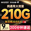 中国联通流量卡9元/月（204G通用+100分钟）5G大王卡长期套餐纯上网卡手机卡电话卡