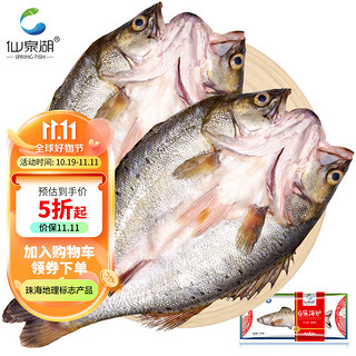 仙泉湖 冷冻三去白蕉海鲈鱼700g/2条装 深海鱼 生鲜 鱼类 海鲜水产