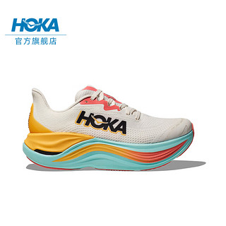 HOKA ONE ONE男女款夏季运动跑步鞋SKYWARD X 透气防滑耐磨 香槟白/泳池蓝-女 37