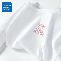 真维斯童装女童t恤短袖2024纯棉女大童夏季薄款上衣儿童洋气夏装衣服潮 【100%纯棉短袖】白/J粉花K 130