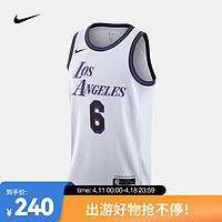 NIKE 耐克 男子速干球衣 洛杉矶湖人队 DRI-FIT NBA SWINGMAN JERSEY DO9597-101 XXL