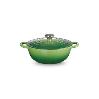 酷彩（Le Creuset） 铸铁珐琅锅S级深烧锅妈咪锅汤锅炖锅 翠竹绿24cm