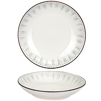摩登主妇 日式盘子菜盘家用2024陶瓷深餐盘高级感轻奢碗盘碟子2个