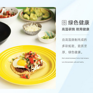 酷彩（Le Creuset）炻瓷家用餐具菜盘深盘水果餐具 深盘海军蓝 20cm