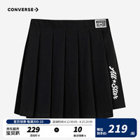 Converse匡威儿童装女童短裙2024夏季百褶裙中大童半身裙CNVG-VS-G018 正黑色 110/53