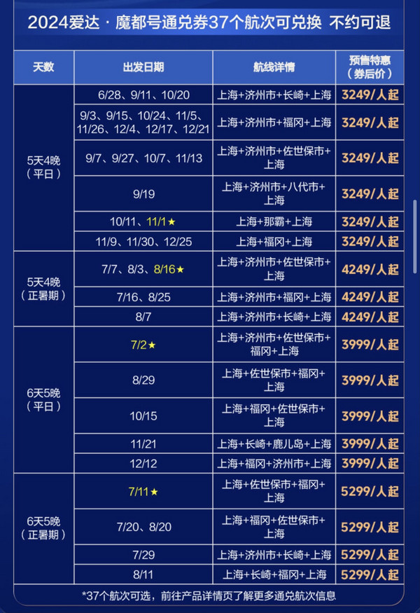 一价全含:2人间只要3K出头/人,免签省心游日韩!爱达魔都号/地中海号日韩航线5天/6天邮轮航线(可选内舱/阳台房)