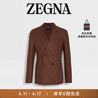 杰尼亚（Zegna）夏季棕色 Oasi Lino 夹克773536A7-1DJ2S0-50