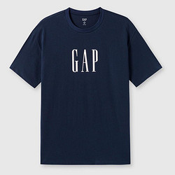 Gap 盖璞 男女装2024夏季纯棉字母印花logo短袖T恤宽松上衣546487