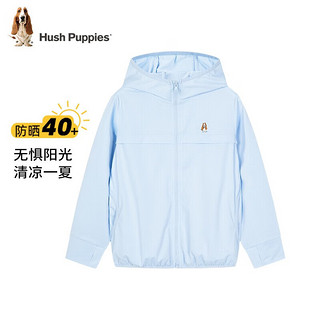 暇步士（Hush Puppies）童装男女童皮肤衣夏装儿童皮肤衣针织弹力经网布舒适休闲 冰晶蓝 120cm