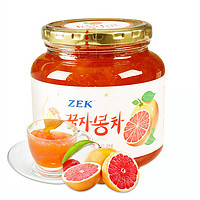 ZEK 蜂蜜柚子茶饮品1000g韩国原装进口饮料水果茶百香果蜜炼果酱冲饮 Zek红西柚蜂蜜茶1kg