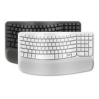 logitech 罗技 WAVE KEYS无线蓝牙键盘 人体工程学粉色软垫掌托舒适LIFT鼠标