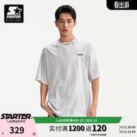 STARTER 短袖男女同款2024年夏季美式宽松T恤休闲百搭宽松 浅灰色 S 165/84A