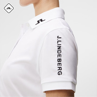 金林德伯格（J.Lindeberg）春夏GOLF弹力简约POLO衫女52423Z020 K00白 155/76A(XS)