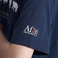 mont·bell 户外速干t恤男女通用夏季圆领舒适透气动物图案印花短袖 1114761 NV海军蓝