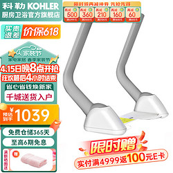 KOHLER 科勒 适老马桶扶手架安全栏杆卫生间老年人助力无障碍马桶扶手 22091T-0起坐扶手现代非裙包款