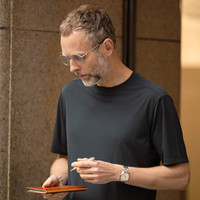 CARE OF LORD 疾风者系列 夏季男士圆领短袖纯色速干运动t恤 质感黑 L