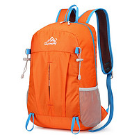 酷咖 运动双肩包男大容量户外背包包女短途旅行防泼水登山包 橘色