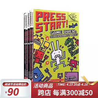 英文原版 Press Start 方块兔 5册 Scholastic Branches 学乐大树系列桥梁章节书 全彩英语分级读物 5-7岁