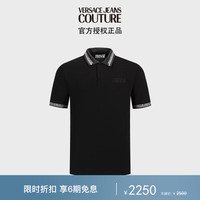 范思哲Versace Jeans Couture男装24春夏男士SEASONAL短袖POLO衫 黑色XL