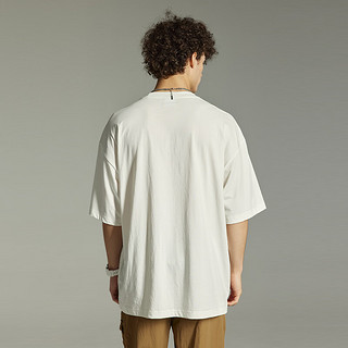 古由卡（GUUKA）TECH机能休闲简约短袖T恤男夏潮 户外旅行透气时尚上衣宽松 白色 XL