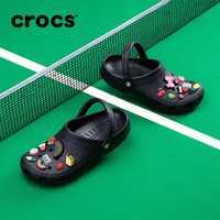卡骆驰crocs王俊凯同款洞洞鞋男沙滩鞋户外包头拖鞋女鞋10001 黑色-001 40(250mm)