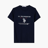 U.S. POLO ASSN. 春夏男士时尚字母印花舒适亲肤百搭短袖上衣大众休闲透气男式T恤