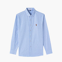 U.S. POLO ASSN. 春夏男士简约舒适纯色百搭时尚长袖上衣大众休闲亲肤柔软纯棉衬衫