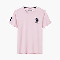 U.S. POLO ASSN. 春夏男士纯棉舒适时尚百搭圆领短袖上衣大众休闲亲肤透气薄款T恤