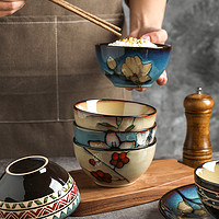 舍里 日式窑变釉餐具陶瓷碗家用米饭碗个人专用特别好看的饭碗套装