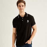 U.S. POLO ASSN. 春夏男士舒适亲肤大众休闲翻领短袖T恤POLO衫