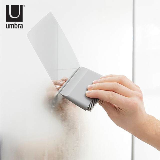 umbra 刮板卫生间浴室清洁工具擦镜子除雾硅胶清洁刷刮水器玻璃刮