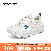 SKECHERS 斯凯奇 春季啵啵熊女鞋老爹鞋休闲运动鞋896246白色/多彩色/WMLT38.50