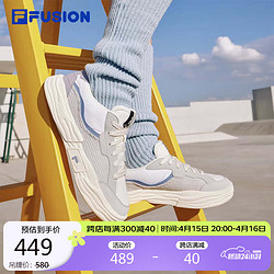 FILA 斐乐 FUSION斐乐潮牌女鞋POP2代帆布鞋板鞋2023冬运动鞋