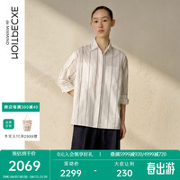 例外(EXCEPTION)【新中式】女装2024春季衬衫晨屿棉口袋设计衬衣女 米白 38Y(165/88Y)