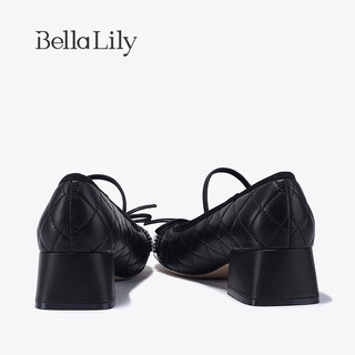  Bella Lily 羊皮 女士高跟鞋  黑色 36