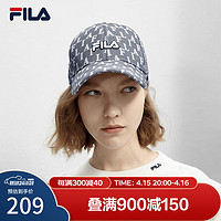 FILA 斐乐 款棒球帽2024春时尚休闲帽子遮阳帽鸭舌帽 传奇蓝-NV XS