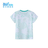 361°童装女童短袖针织衫2024年夏季小童针织衫 亚马绿 130cm