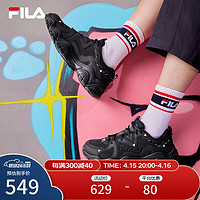 FILA 斐乐 猫爪 4 女子休闲运动鞋 F12W232127F-BK 黑色 38.5