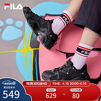 FILA 斐乐 猫爪 4 女子休闲运动鞋 F12W232127F-BK 黑色 37.5