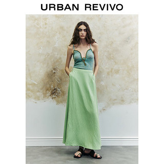 URBAN REVIVO 夏季女薄荷曼波针织吊带背心 UWH940049 绿玉色 M