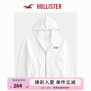 HOLLISTER24春夏美式毛圈布卫衣帽衫外套男女装 358392-1 白色 XS (170/84A)