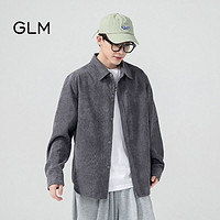 GLM 森马集团品牌GLM灯芯绒衬衫男衬衣长袖潮流宽松港风学生纯色外套