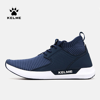 KELME 卡尔美 运动鞋男鞋飞织新款女鞋时尚情侣黑色百搭旅游休闲鞋