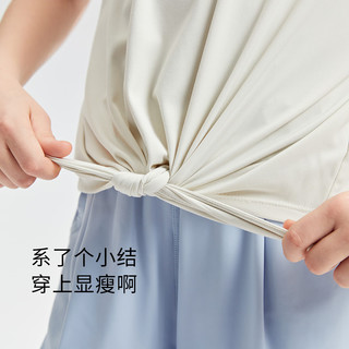 SWIFT女童运动T恤2024夏季儿童弹力短袖上衣 雪梨白 110cm