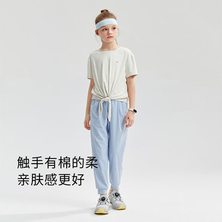 SWIFT女童运动T恤2024夏季儿童弹力短袖上衣 雪梨白 110cm