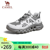 骆驼（CAMEL）休闲轻软增高厚底户外徒步女鞋 G24S342016T 雨雾灰 38 雨雾灰（女款）