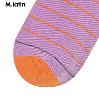 M.Latin/马拉丁童装儿童袜子24夏女大童精梳棉亲肤舒适趣味短袜 浅紫 120