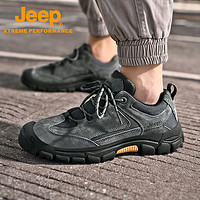 Jeep 吉普 户外登山鞋男防滑减震运动鞋专业爬山男鞋加绒徒步旅游鞋